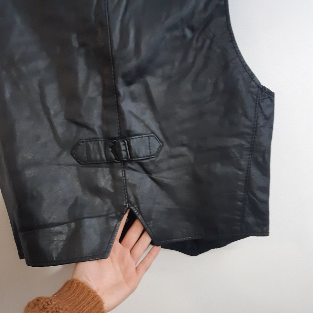 Cuir Mont-Royal Vintage Genuine Leather Bolero Jacket - Slim Fit -Made in Canada - Picture 9 of 13